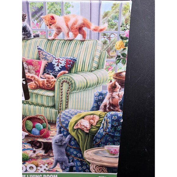 Ceaco 1000-Piece Jigsaw Puzzle "Kittens In The Living Room" - Picture 4 of 5